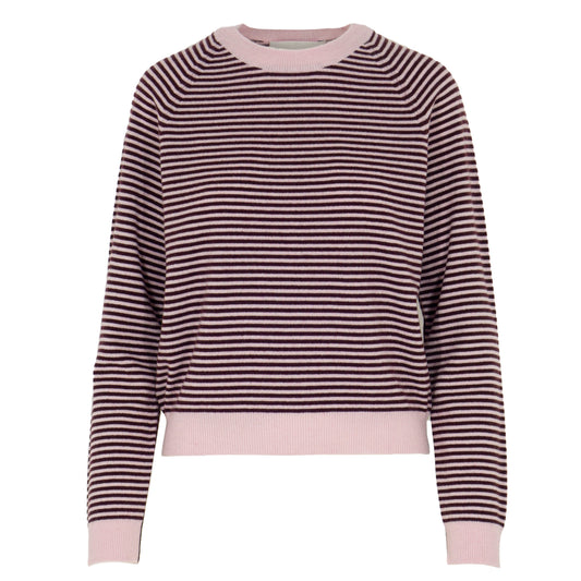 Pullover, Streifen dunkelrot