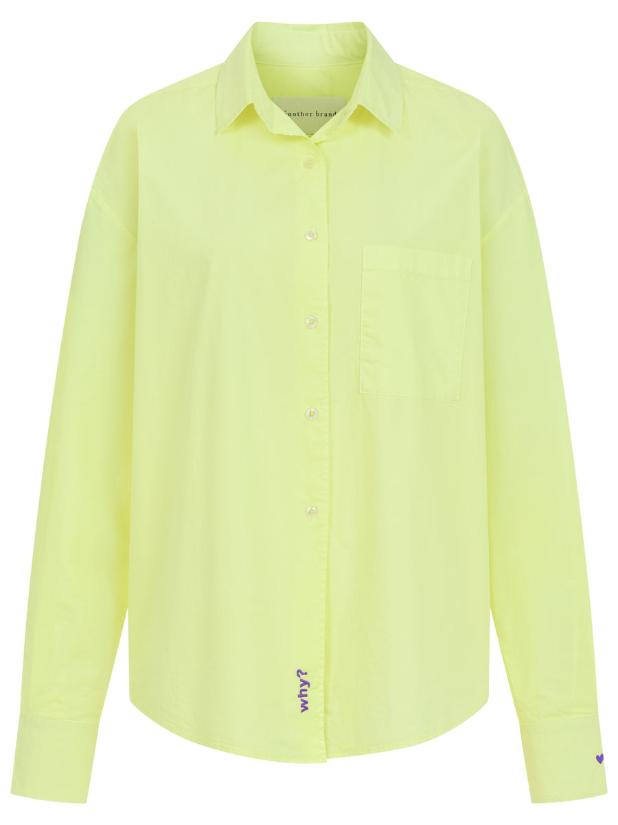 Hemdbluse, why so serious lime