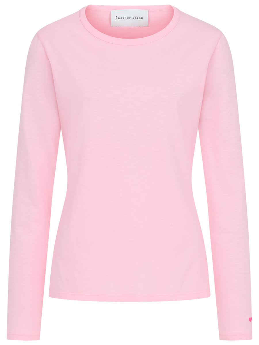 Longsleeve Rundhals hellrosa