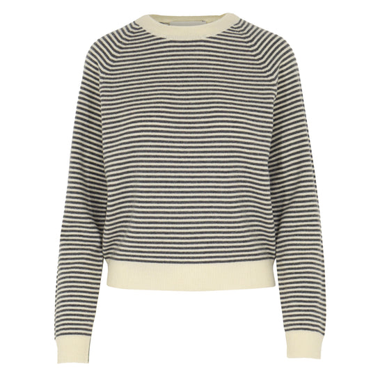 Pullover, Streifen grau
