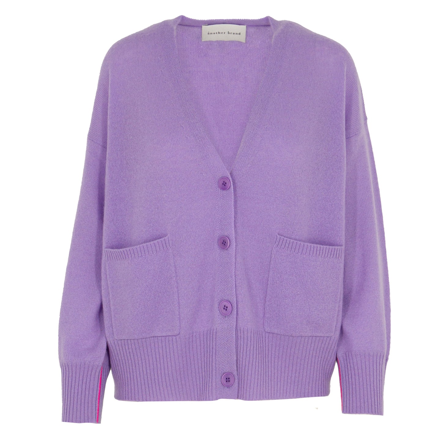 Cardigan, Cashmere, lila