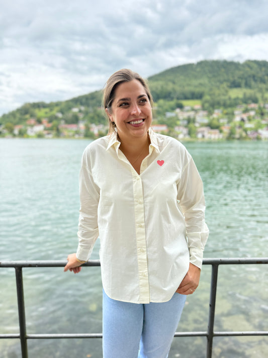 Bluse, weiß