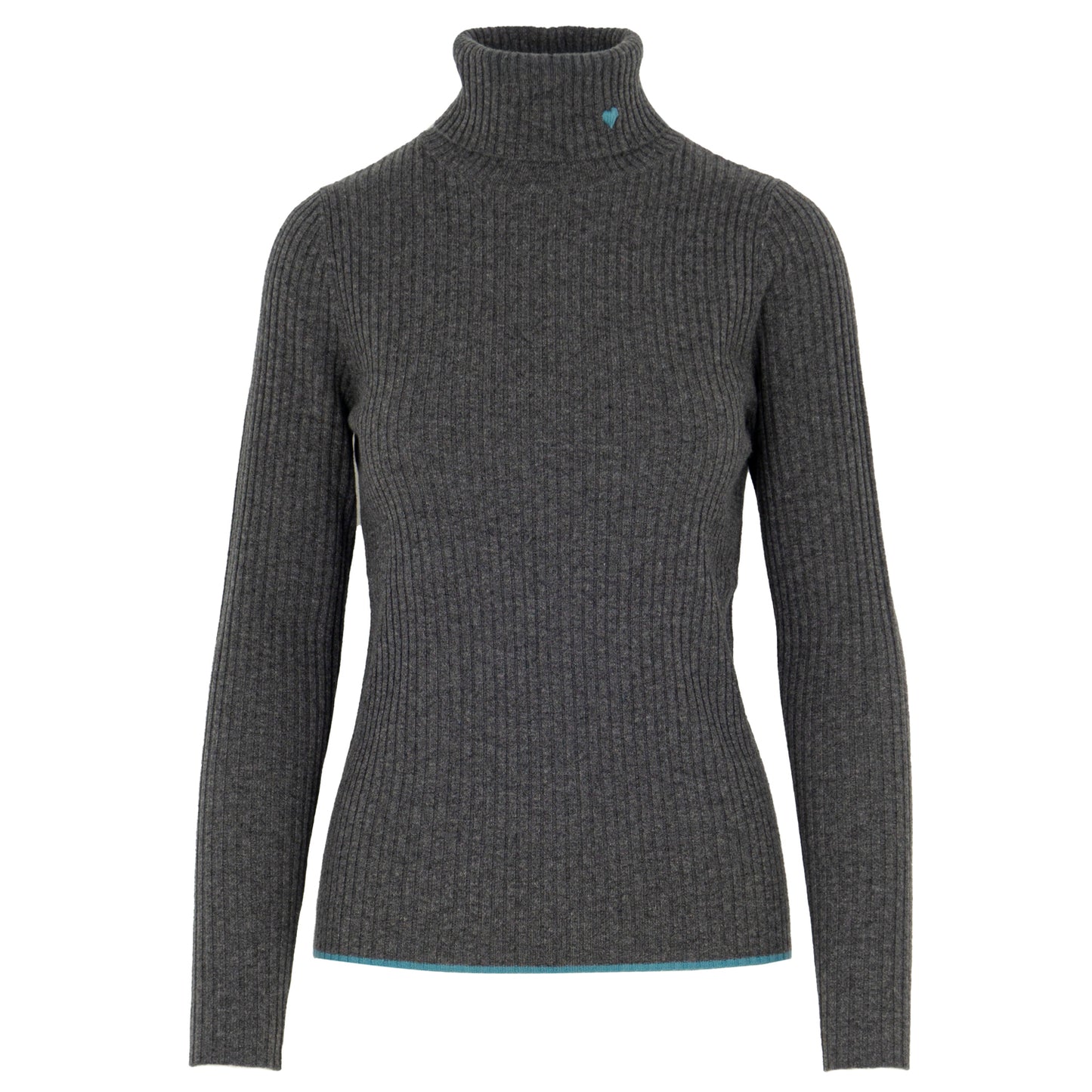 Rollkragenpullover, grau