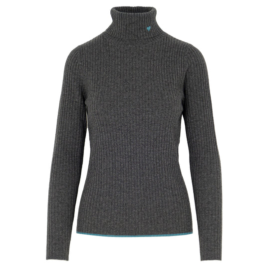Rollkragenpullover, grau