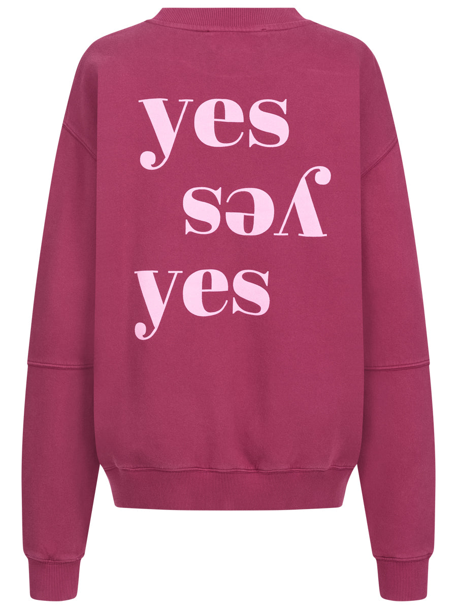 Sweatshirt - YES YES YES Bordeaux