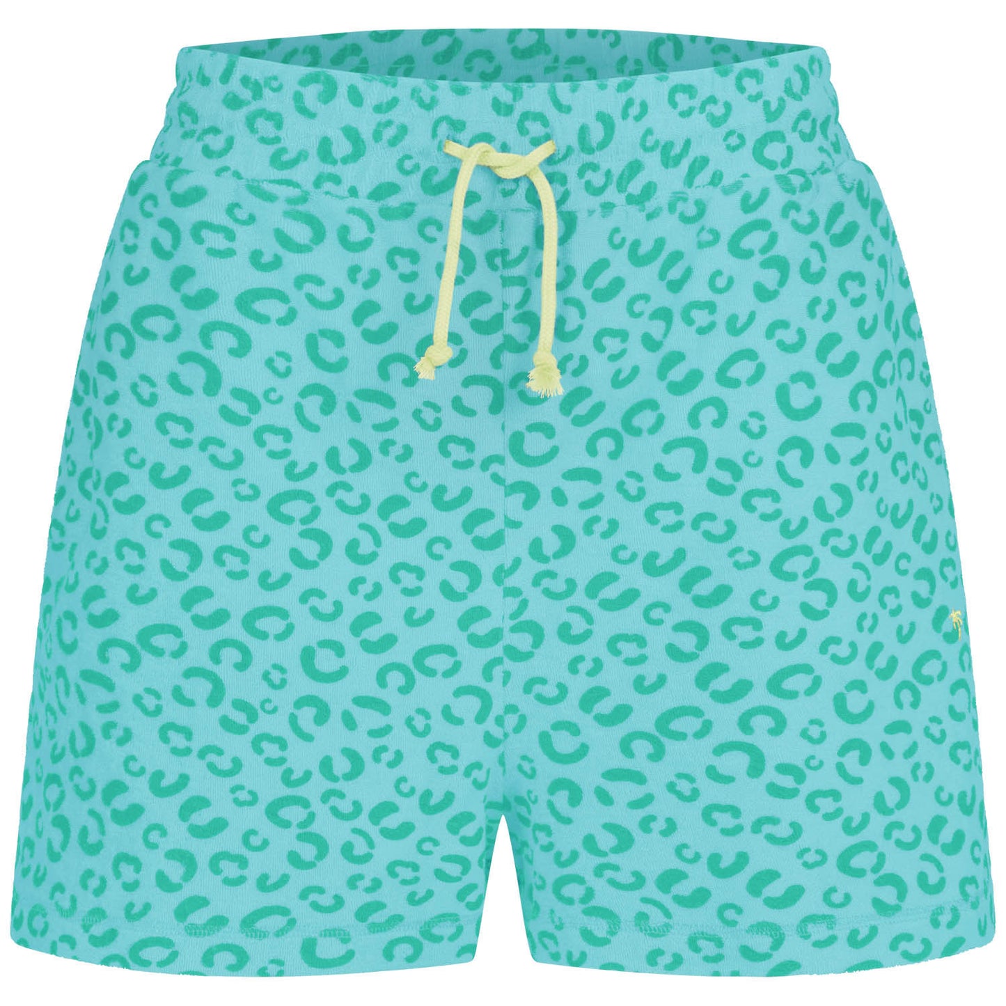 Shorts, frottee, leo, türkis
