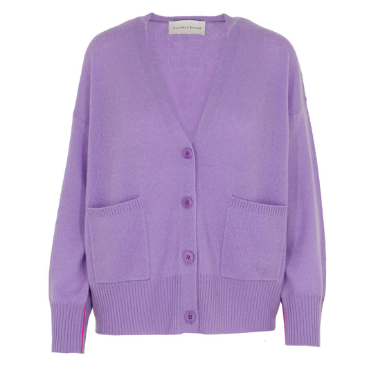 Cardigan, Cashmere, lila