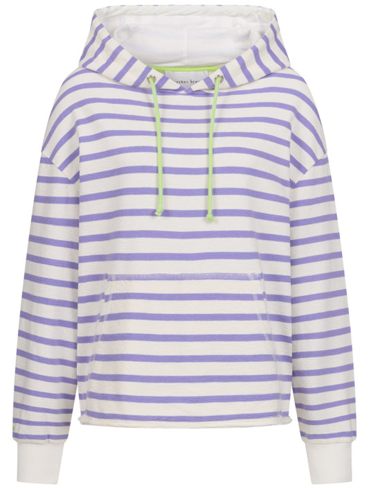 Hoodie Streifen violett
