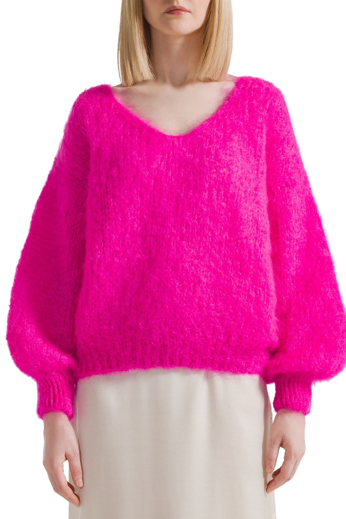Pullover, neon pink