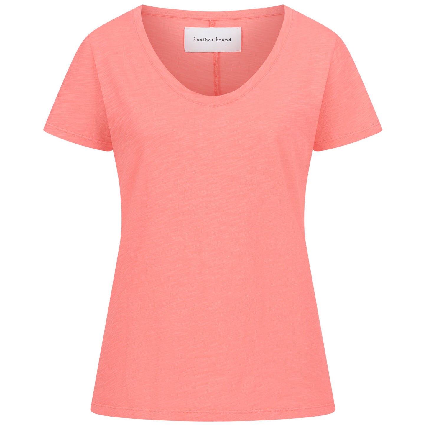 T-Shirt, peach, vneck