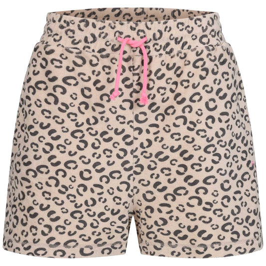 Shorts, frottee, leo, beige