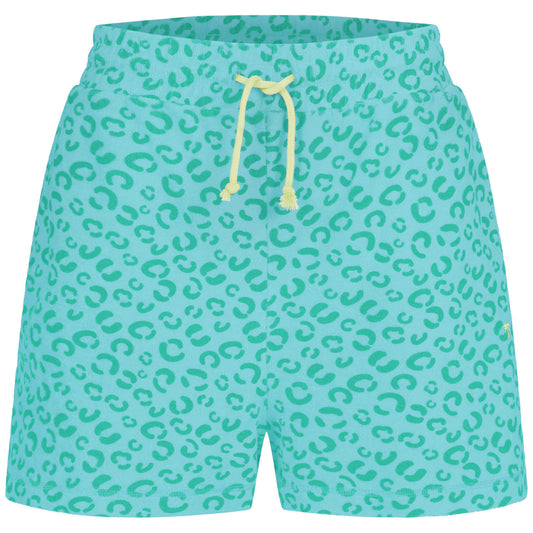 Shorts, frottee, leo, türkis